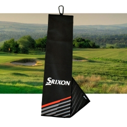 Srixon Tri-Fold Microfiber Golf Towel with Embroidery