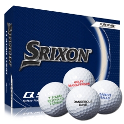Srixon Q-Star Tour Golf Balls with Text Personalisation