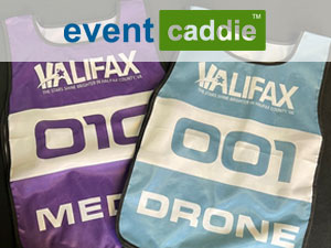 Event Caddies Custom Printed Sports and Media Bibs