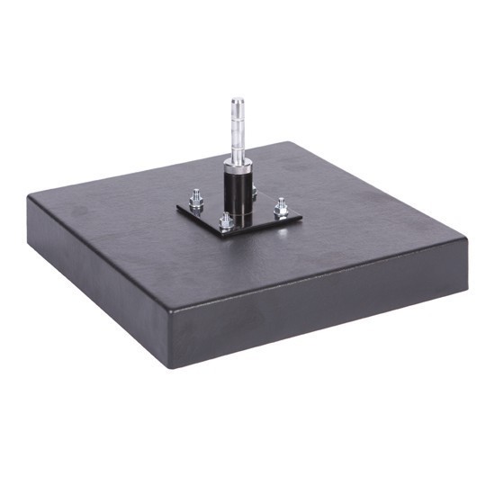 Plastic-Coated Concrete Base and Metal Rotator