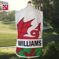 Wales PRO Tour Golf Caddie Bib with Personalised Name Plate