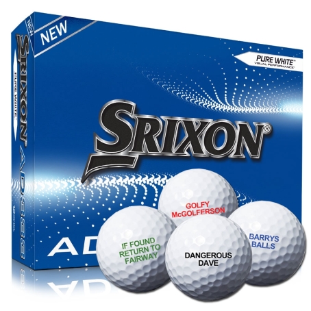 Srixon AD333 Golf Balls with Text Personalisation