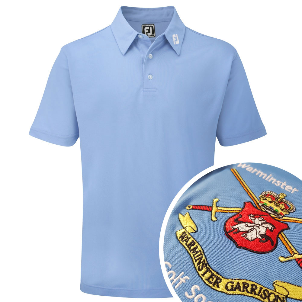 FootJoy Athletic Fit Stretch Pique Solid Polo Shirt with Embroidery