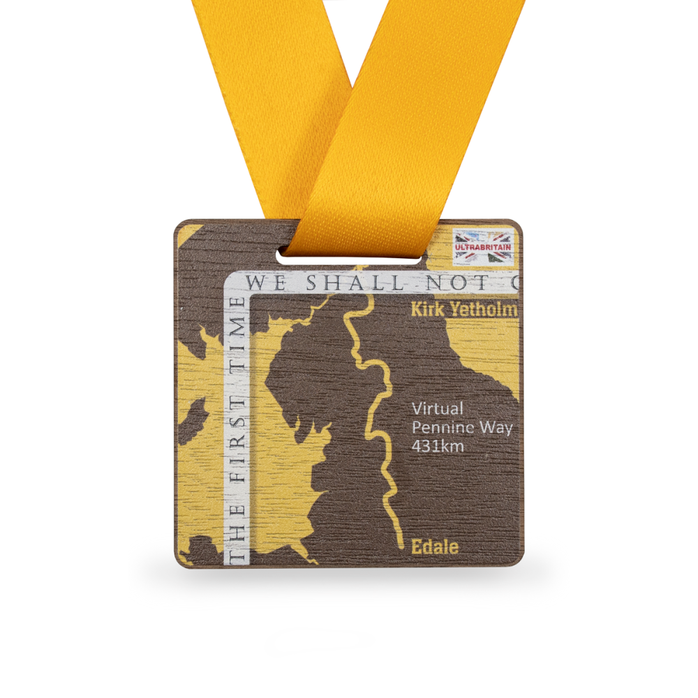 Wooden Medal Square With Plain Coloured Ribbon