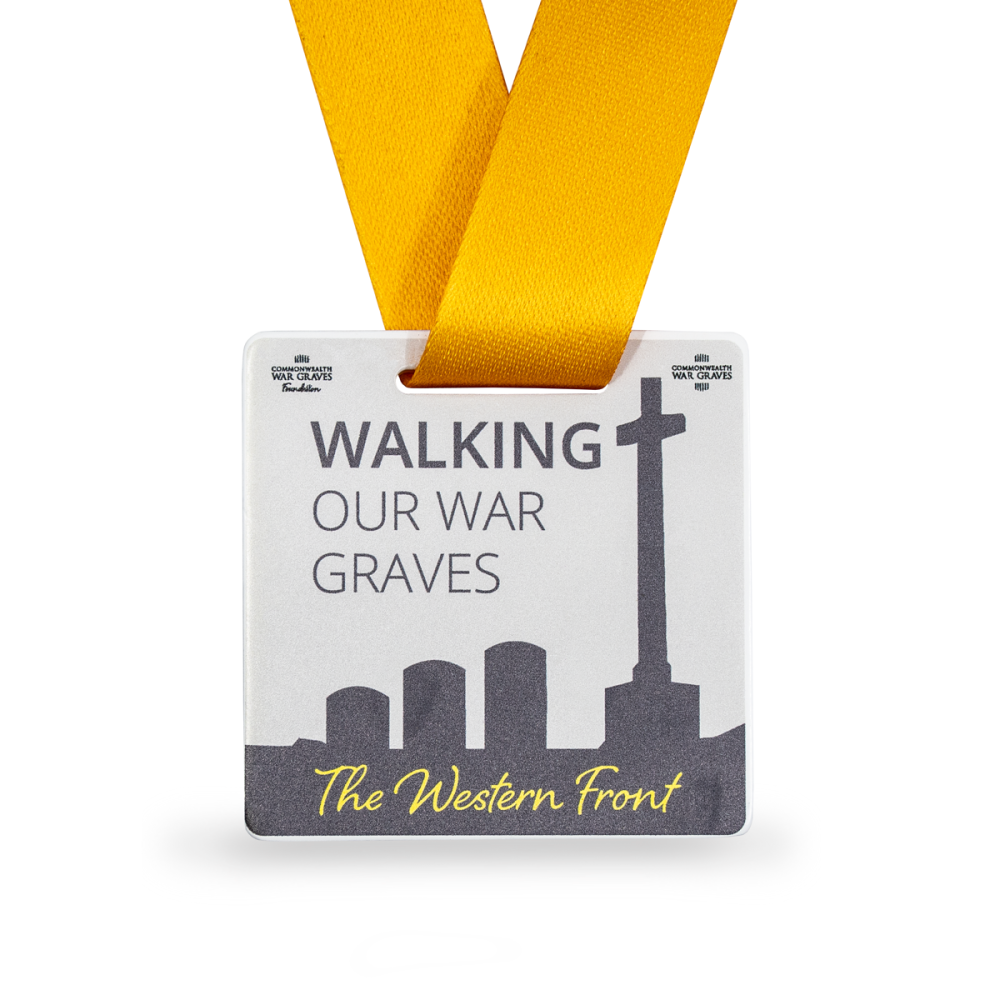 White Aluminium Medal Square With Plain Ribbon