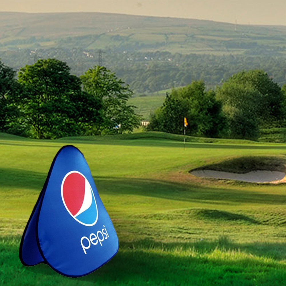 Custom Printed Pop-out Triangular Advertising Banner 1.5m x 1.6m