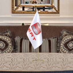 Custom Printed Small Table Flag with Metal Base 24 x 15cm