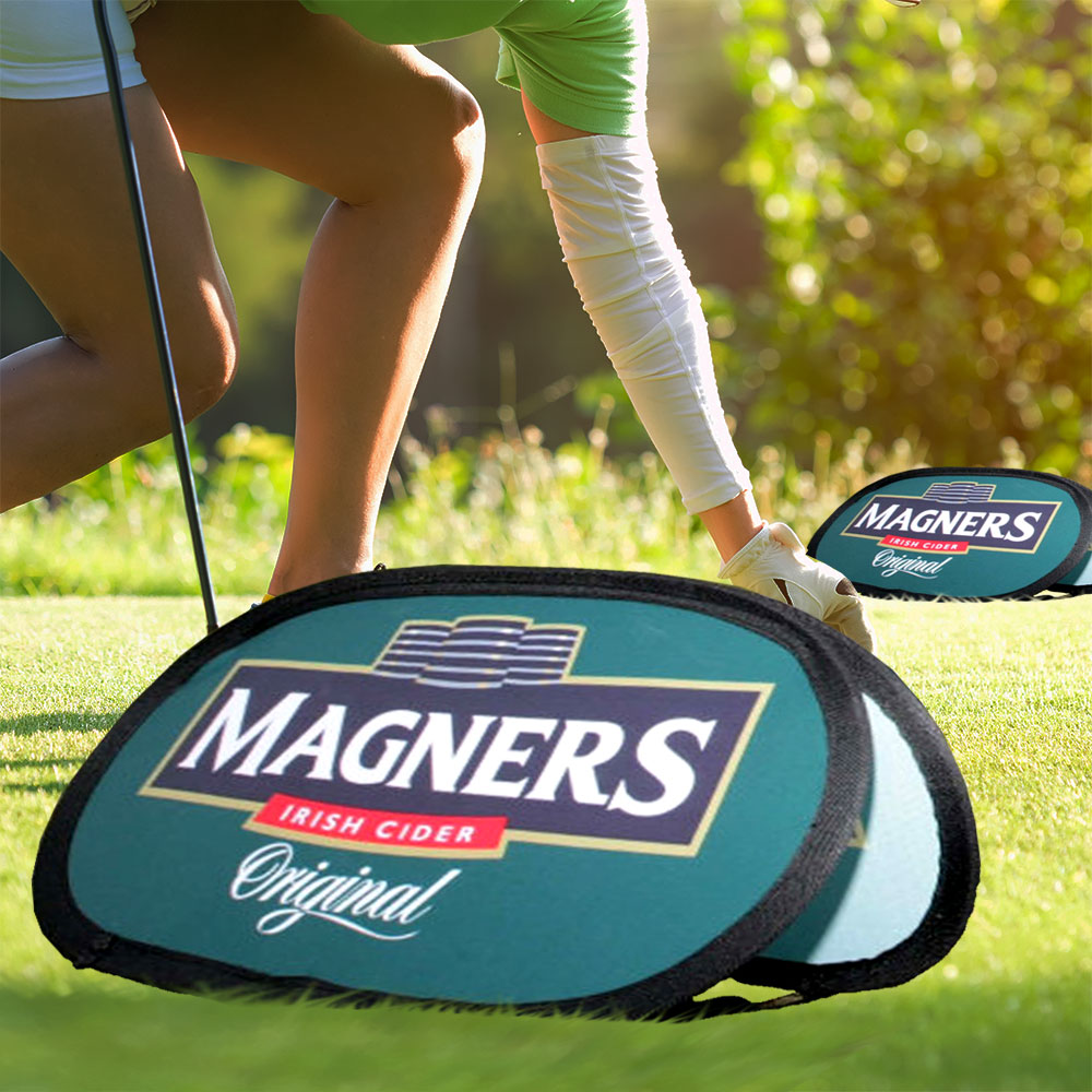 Custom Printed Pop-up Golf Event Tee Markers 0.5m x 0.25m