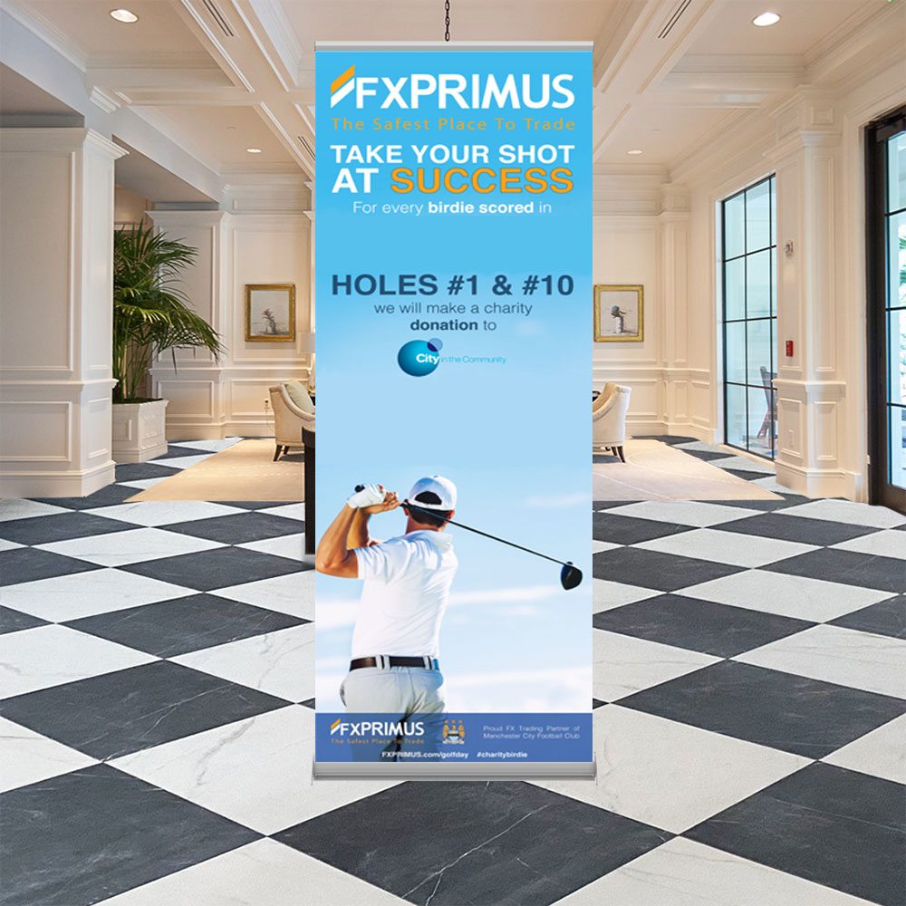 Custom Printed Barracuda Pull Up Banner 800 x 2130mm
