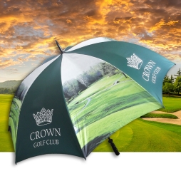 Custom Printed Sport Golf Umbrella with Interchangeable Stormproof Frame