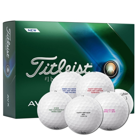 Titleist AVX Golf Balls with Text Personalisation