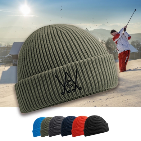Wind-Resistant Breathable Beanie with Embroidery