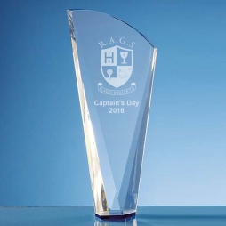 Optical Crystal Facet Shard Award with a Sapphire Base
