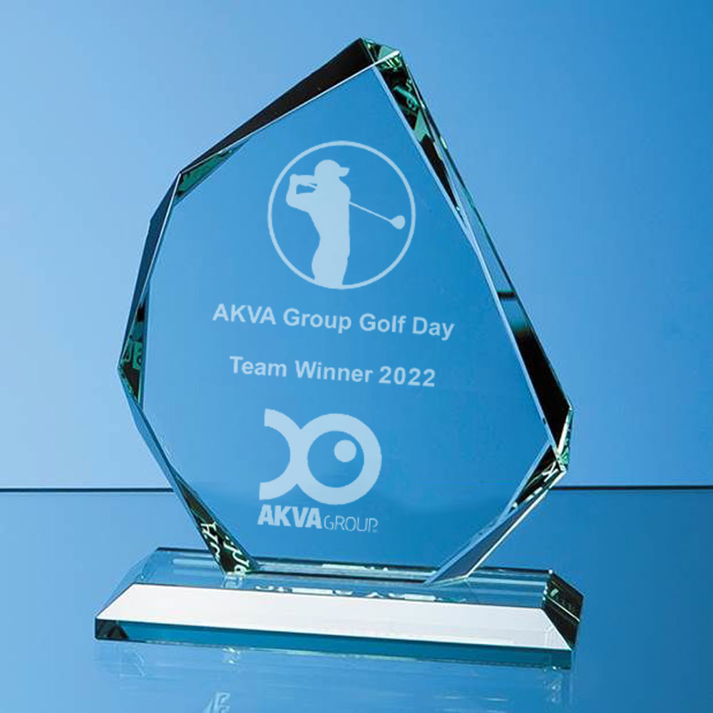 Jade Glass Faceted Ice Peak Award