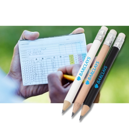 Custom Printed Golf Pencil With Eraser