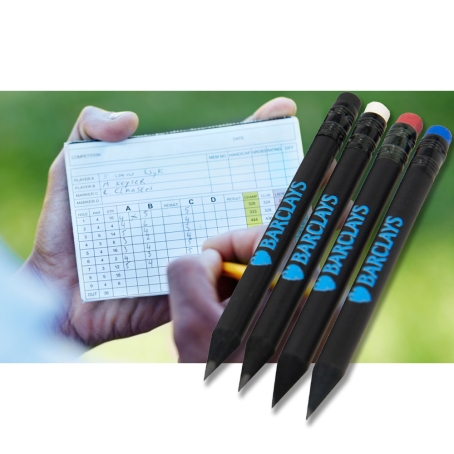 Custom Printed Premium Golf Pencil With Eraser
