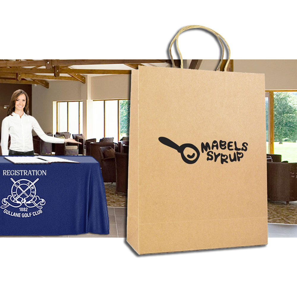 Custom Printed Natural Brunswick Large Paper Bag