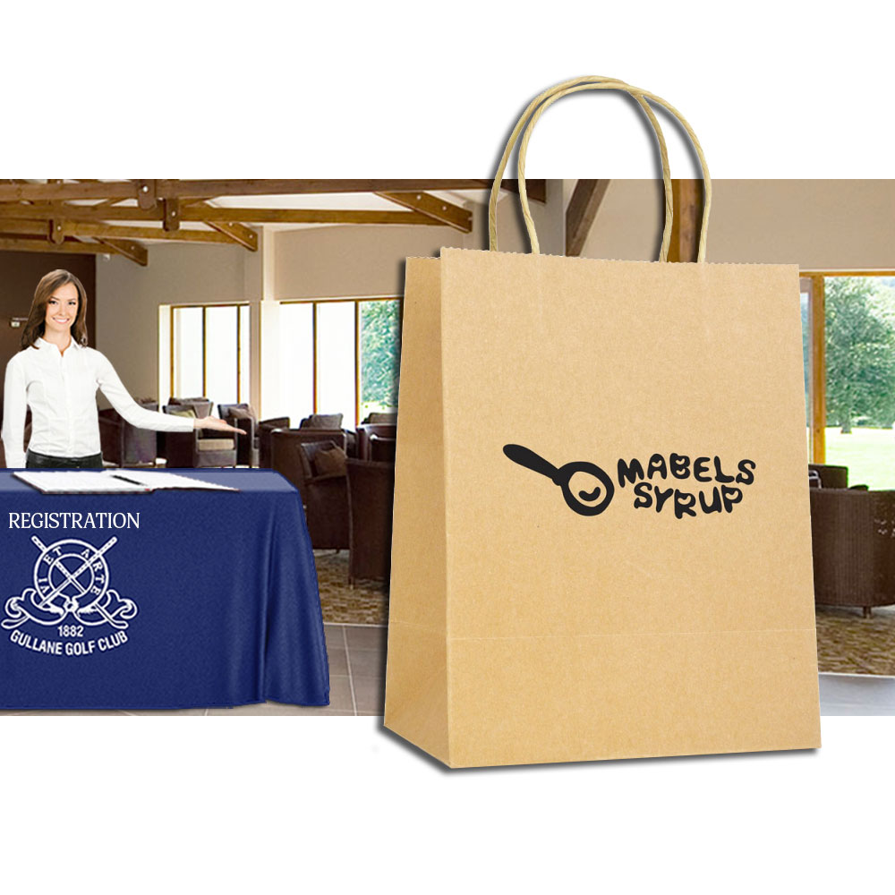 Custom Printed Natural Brunswick Medium Paper Bag