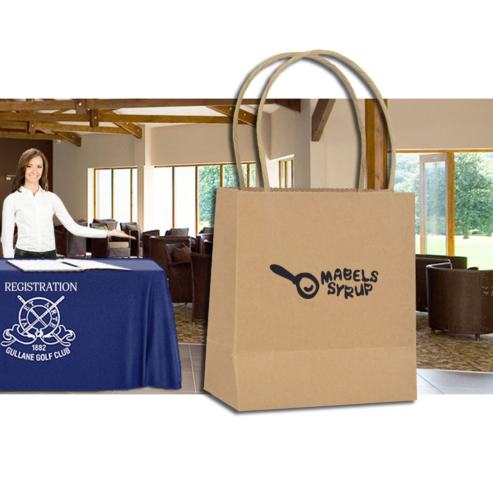Custom Printed Natural Brunswick Small Paper Bag