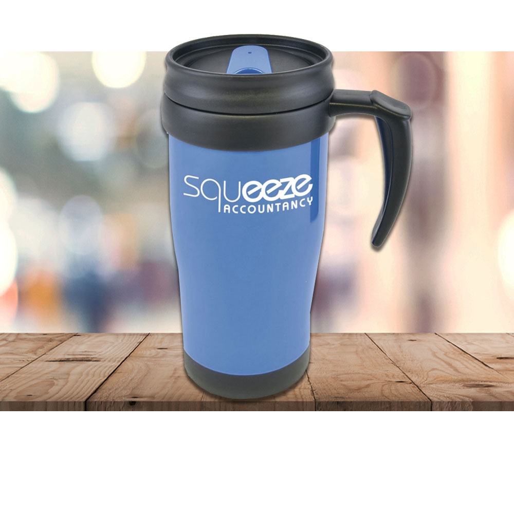 Custom Printed 400ml Double Walled Travel Mug
