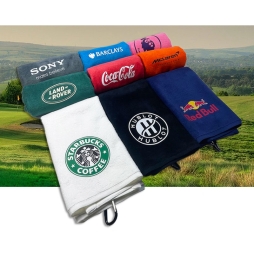 Tri-Fold Velour Golf Towel with Print