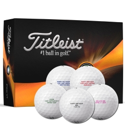 Titleist Pro V1 Golf Balls with Text Personalisation