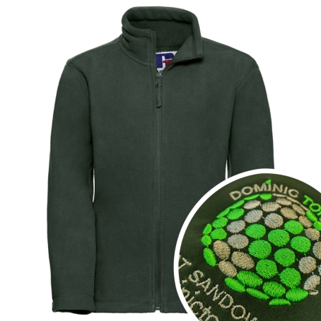 Russell Junior Full Zip Fleece with Embroidery 