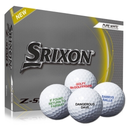 Srixon Z-Star Diamond Golf Balls with Text Personalisation