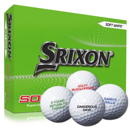 Srixon Soft Feel Golf Balls with Text Personalisation