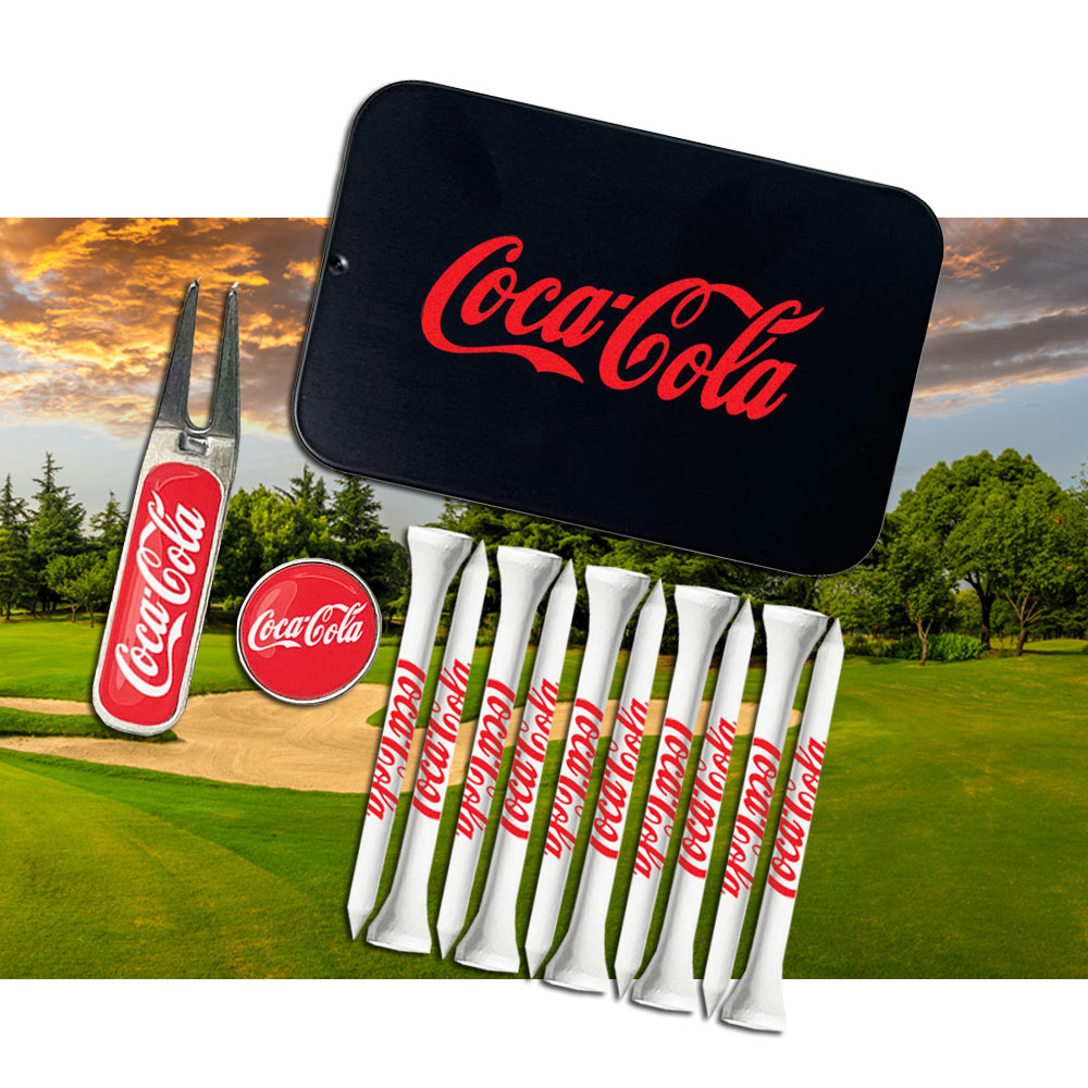 Custom Printed Golf Tin with Tees, Ball Marker and Repair Tool