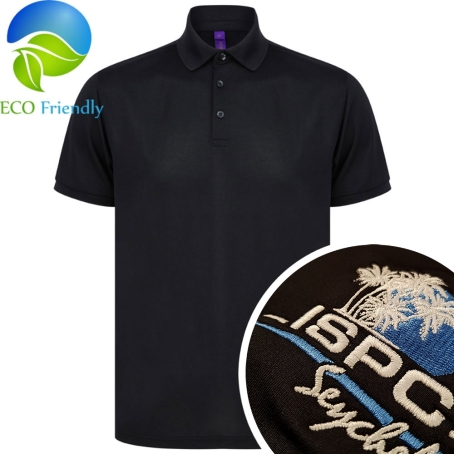 Henbury Recycled Polyester Polo Shirt With Embroidery