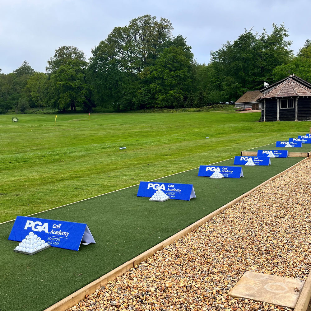 Custom Printed Folding Golf Event Driving Range Divider 0.9m x 0.25m
