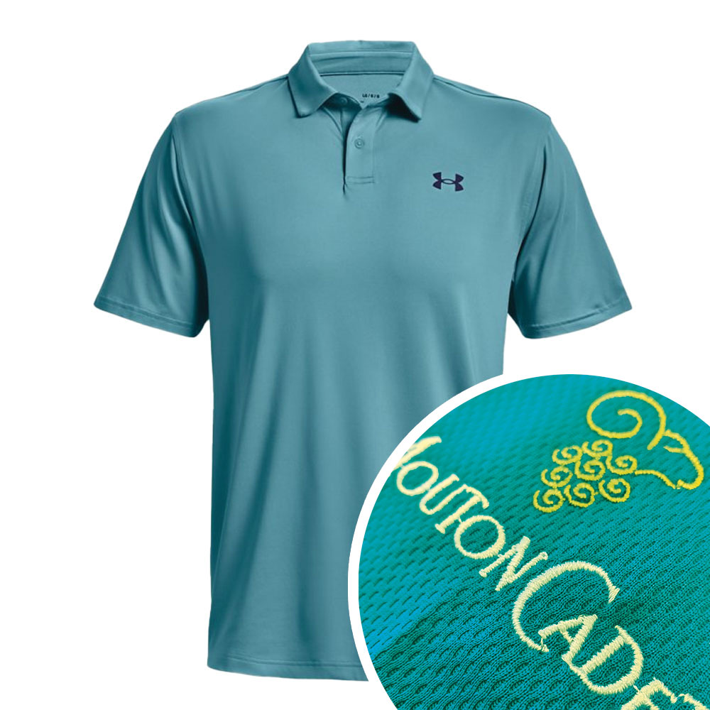 Under armour golf shirts with company logo Clearance