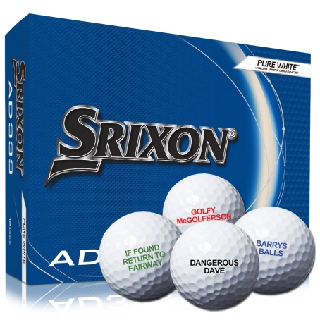 Srixon AD333 Golf Balls with Text Personalisation