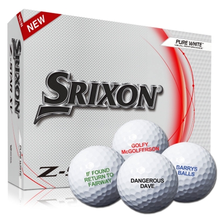Srixon Z-Star XV Golf Balls with Text Personalisation