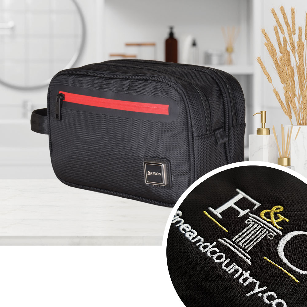 Srixon Travel Line Toiletry Pouch with Embroidery