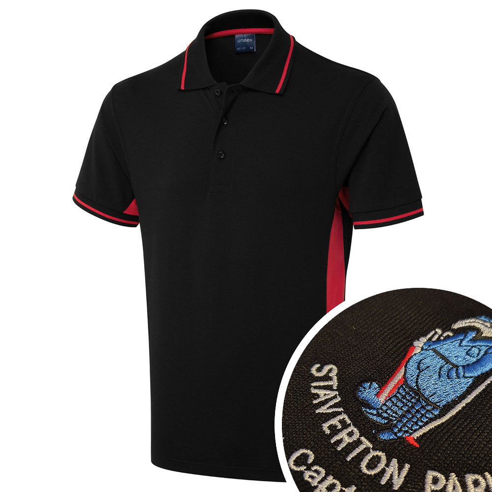 Uneek Two Tone Polo with Embroidery