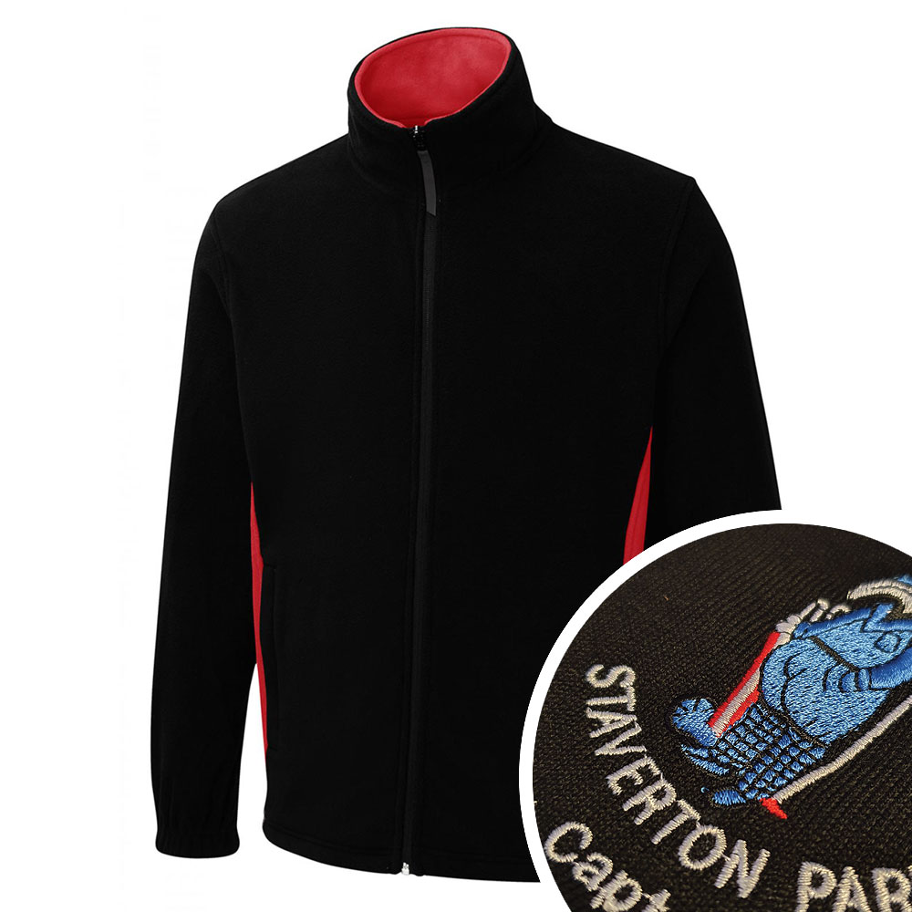 Uneek Two Tone Full Zip Fleece with embroidery