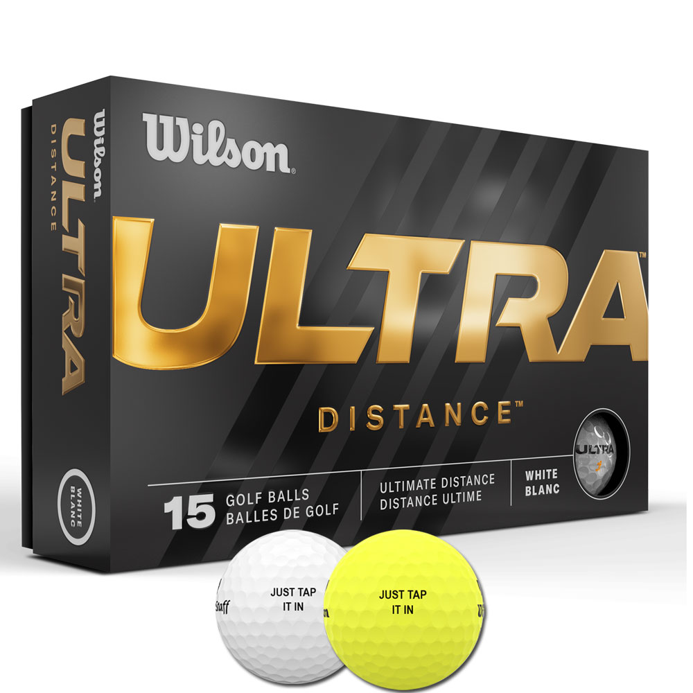 Wilson Ultra 15pk Golf Balls with Text Personalisation