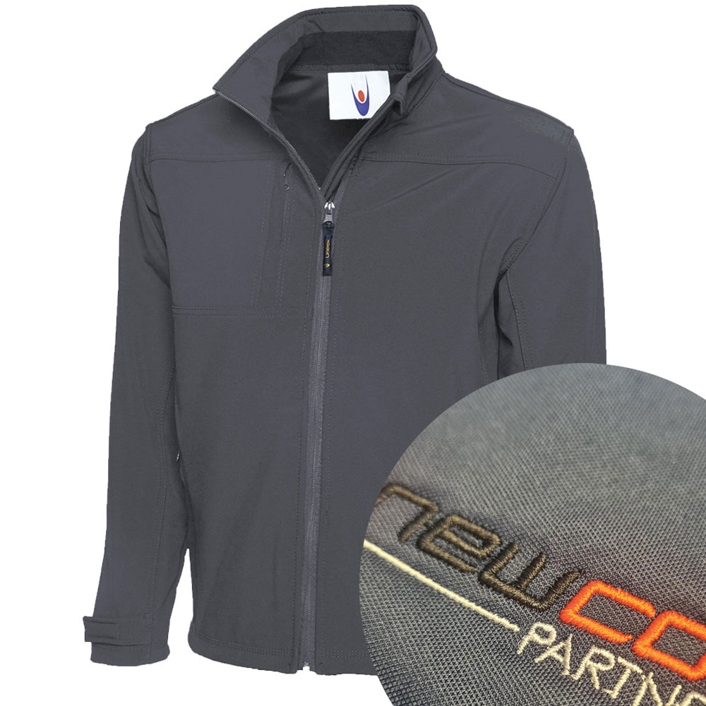 Uneek Premium Full Zip Soft Shell Jacket with Embroidery