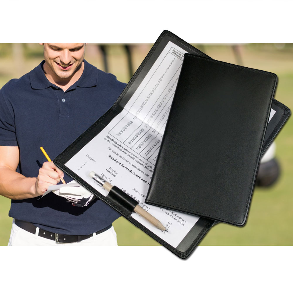 Custom Embossed Malvern Leather Scorecard Holder