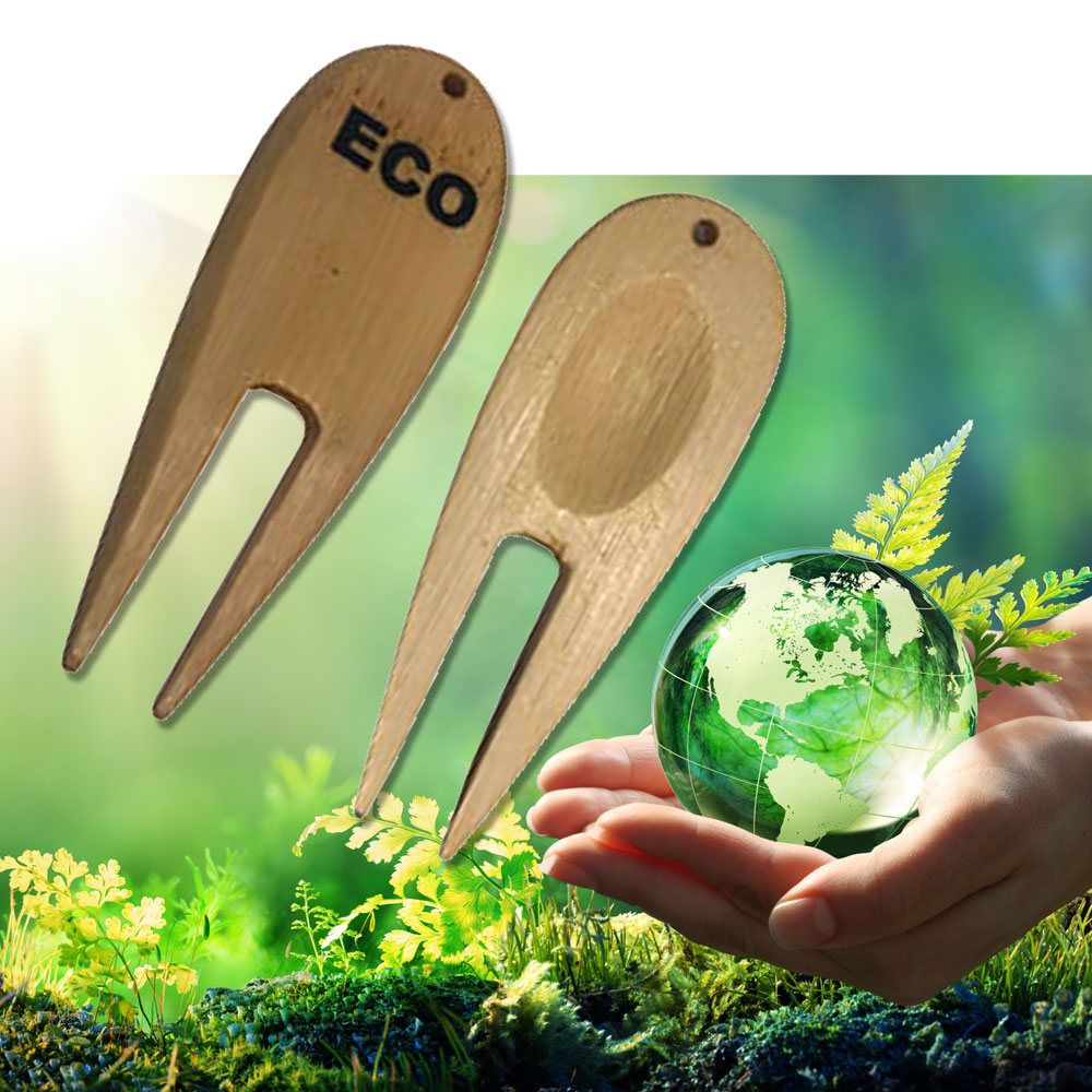 Custom Printed Bamboo Golf Pitch Fork