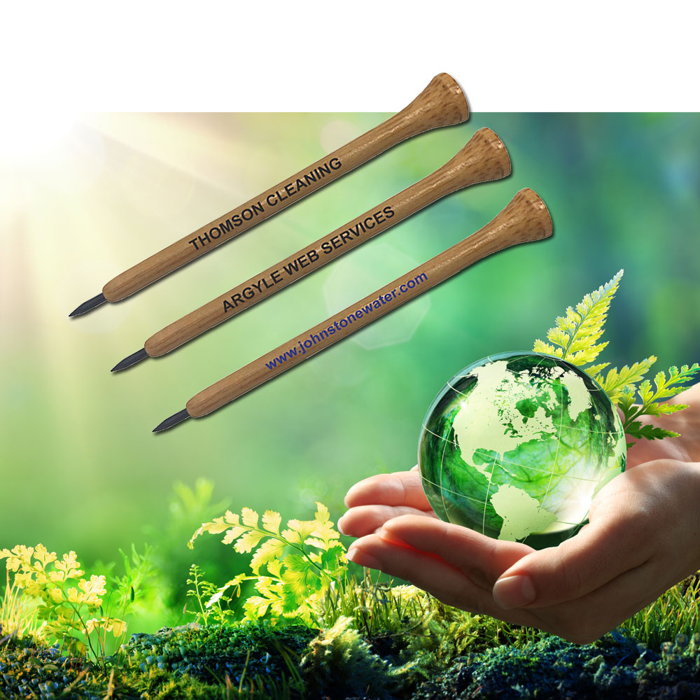 Custom Printed Bamboo Tee Golf Pencil