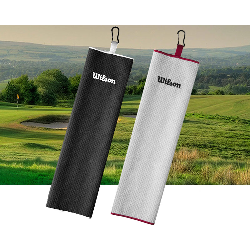 Wilson Staff Microfibre Tri-Fold Golf Towel with Embroidery