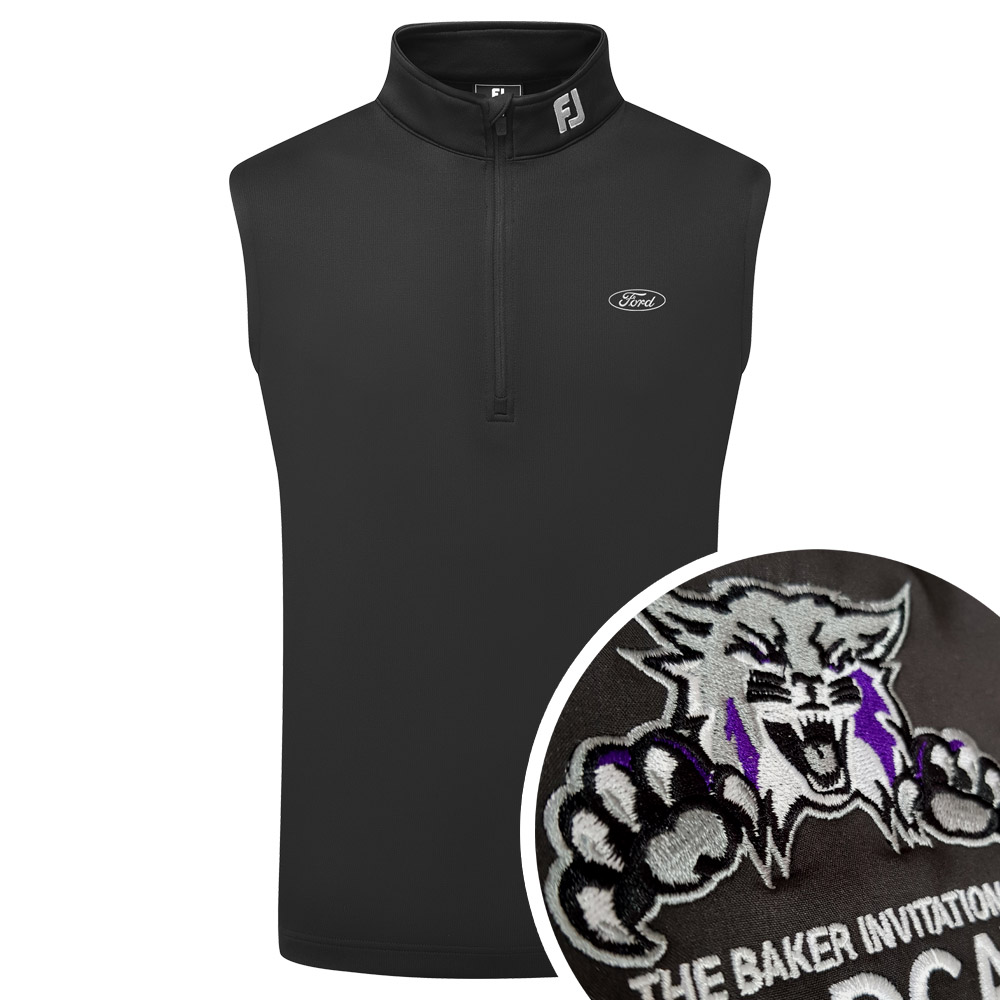 Footjoy Half Zip Knit Vest with Embroidery
