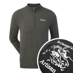 Footjoy Mens Wool Blend 1/2 Zip Pullover with Embroidery