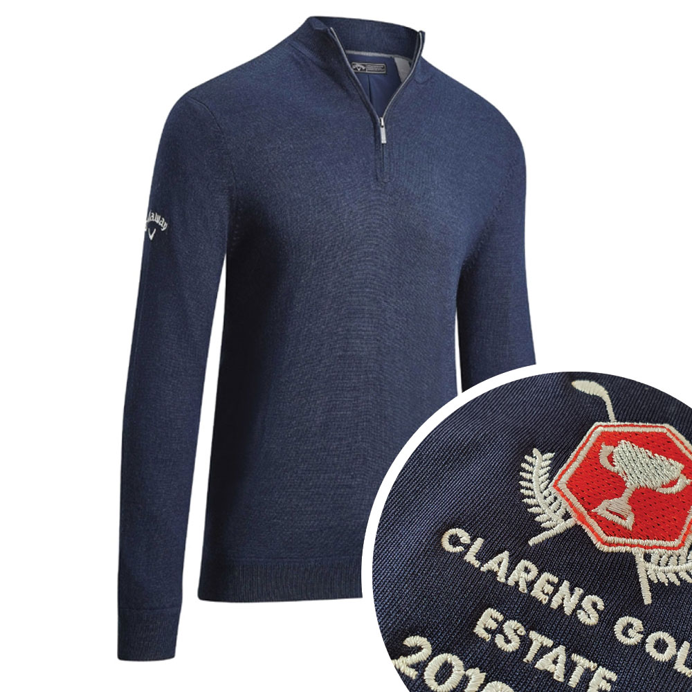 Callaway Windstopper 1/4 Zipped Sweater with Embroidery