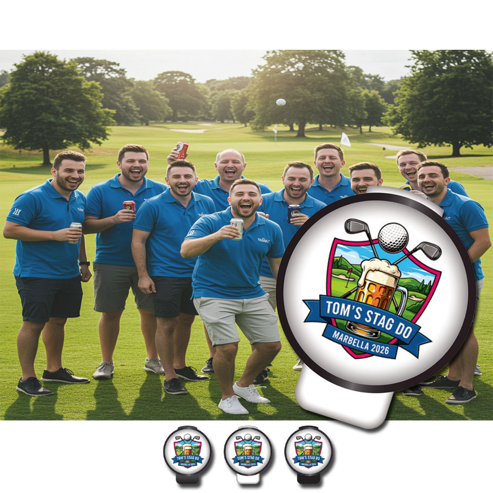 Custom Printed Geo Cap Clip with Magnetic Ball Marker