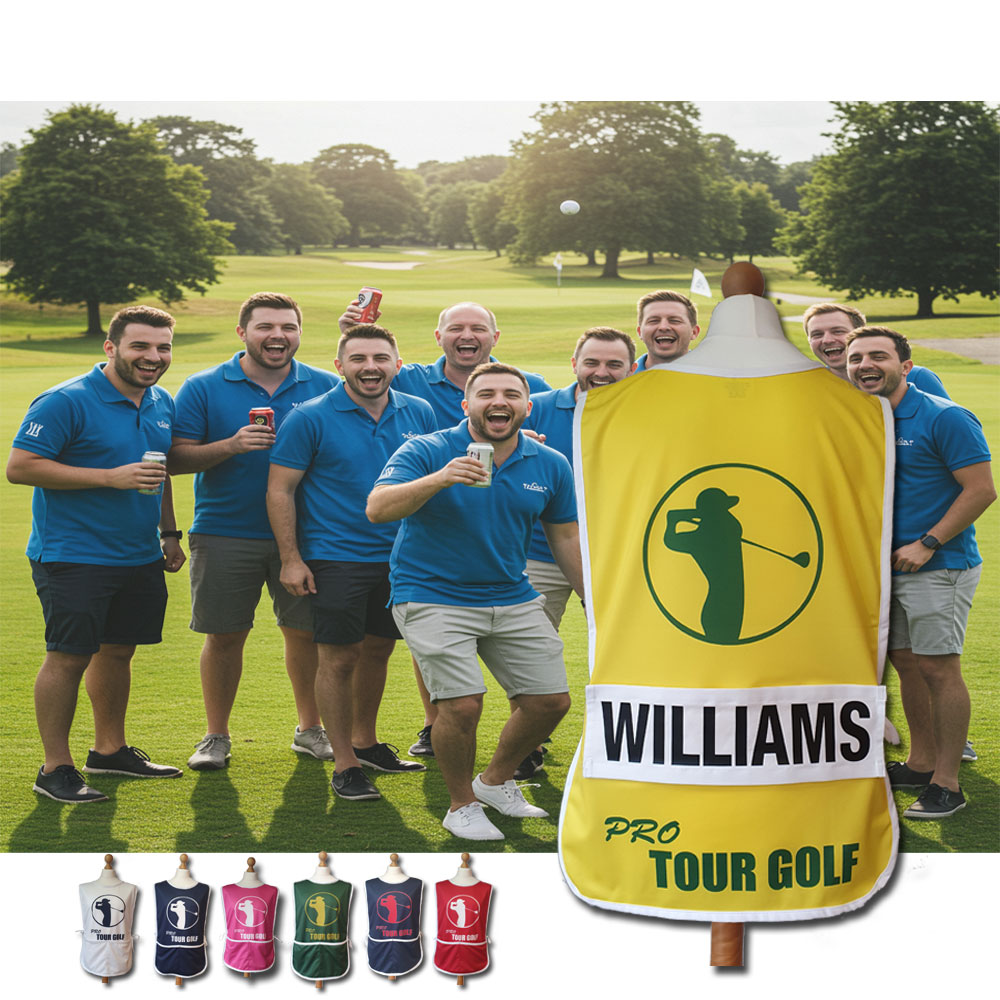 PRO Tour Golf Caddie Bib with Personalised Name Plate
