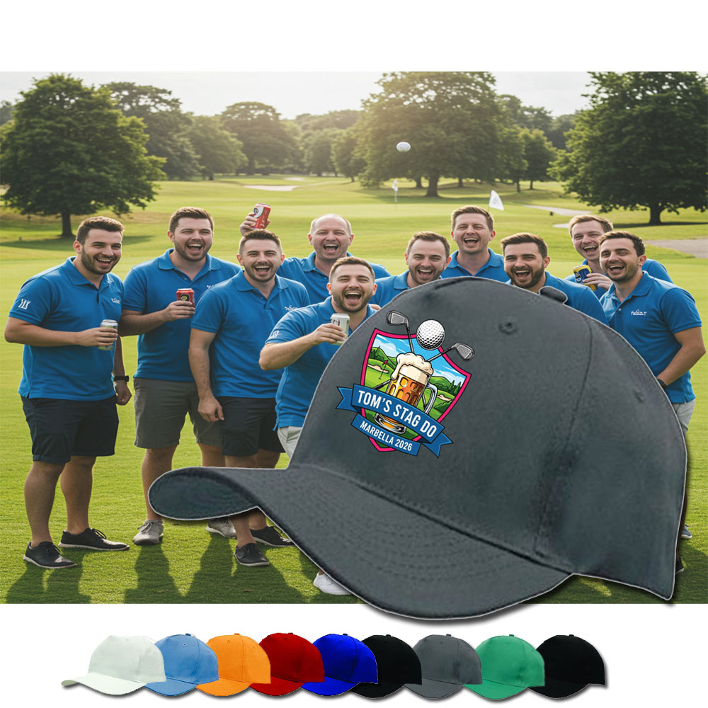 Custom Printed Breathable 5 Panel Poly Twill Cap